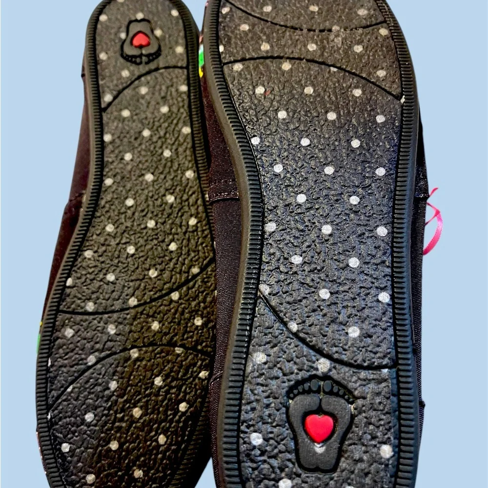 Skechers Black Cat Print Women's Bobs for Dogs Slip Ons - Picture 7 of 7